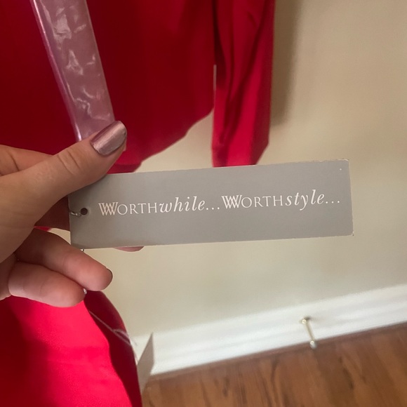 VINTAGE Lipstick Frill Wrap Jacket Blouse - Picture 7 of 8